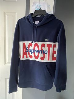 Lacoste Supreme Logo Panel Hoodie | Grailed