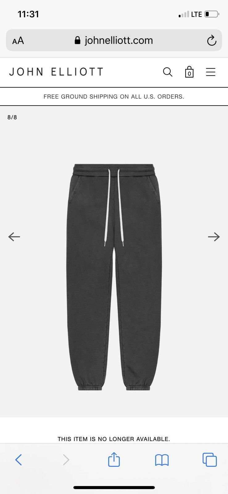John Elliott LAST DROP John Elliott LA 26oz Sweatpants Washed Black Small Size US 28 / EU 44 - 2 Thumbnail