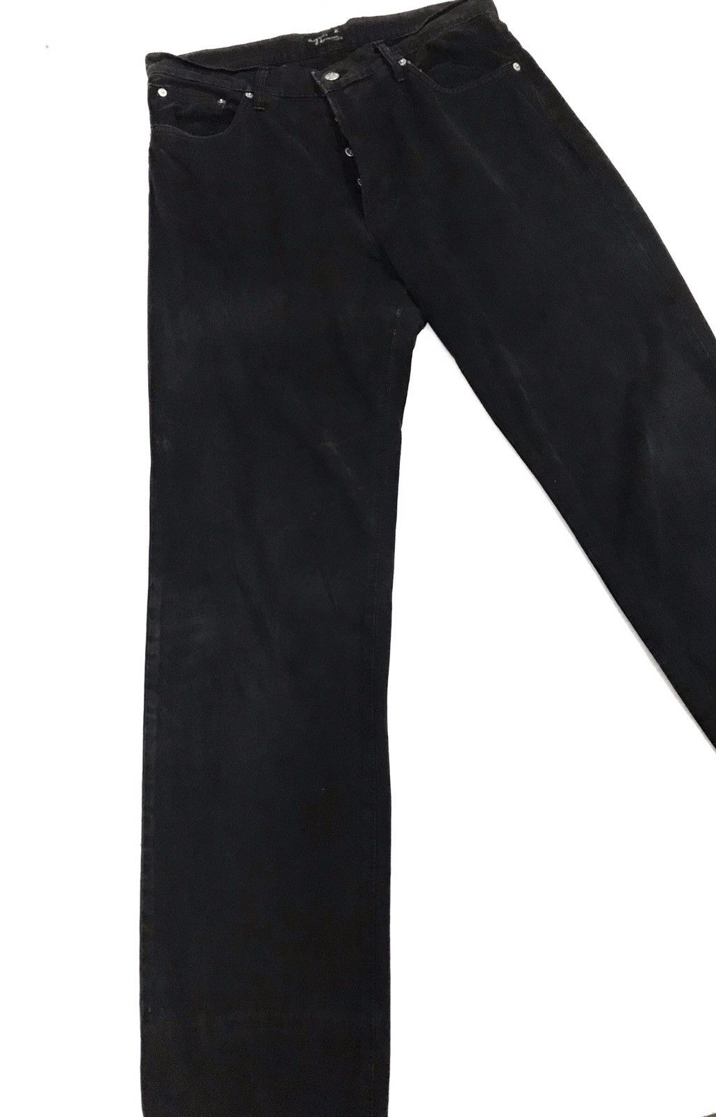 agnes b. Agnes B Homme Superblack Denim Pants Size US 32 / EU 48 - 2 Thumbnail