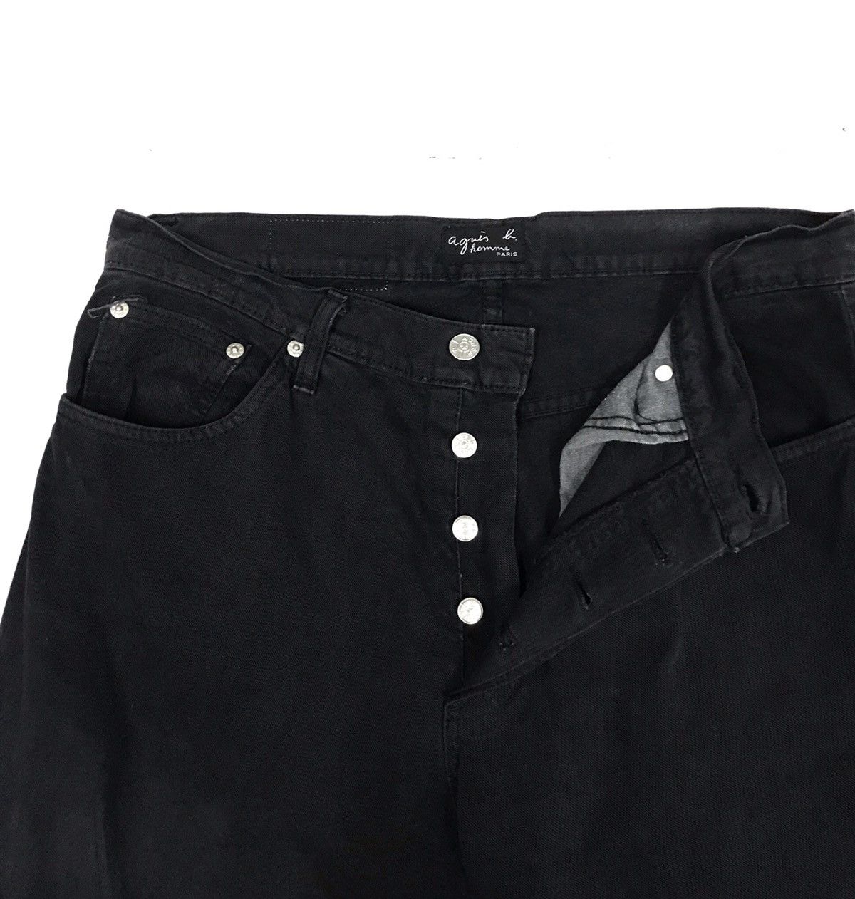 agnes b. Agnes B Homme Superblack Denim Pants Size US 32 / EU 48 - 4 Thumbnail
