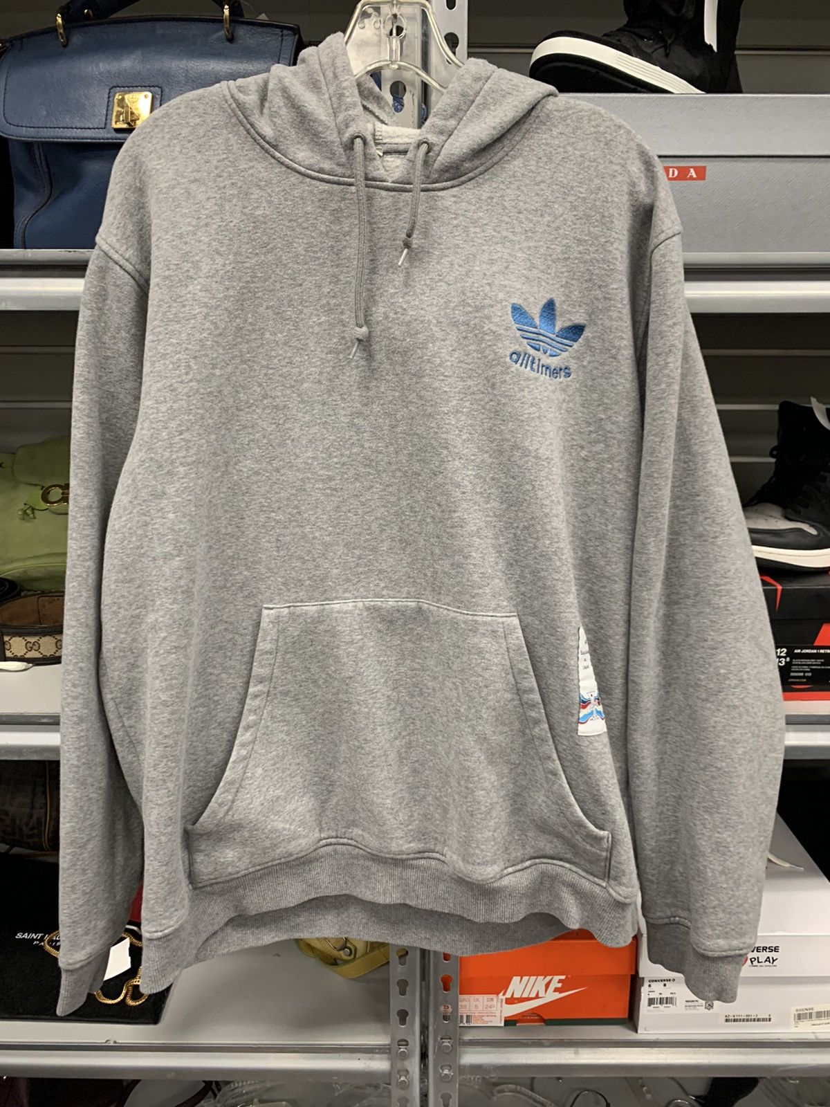 Adidas Alltimers Adidas alltimers pullover hoodie gray XL Grailed