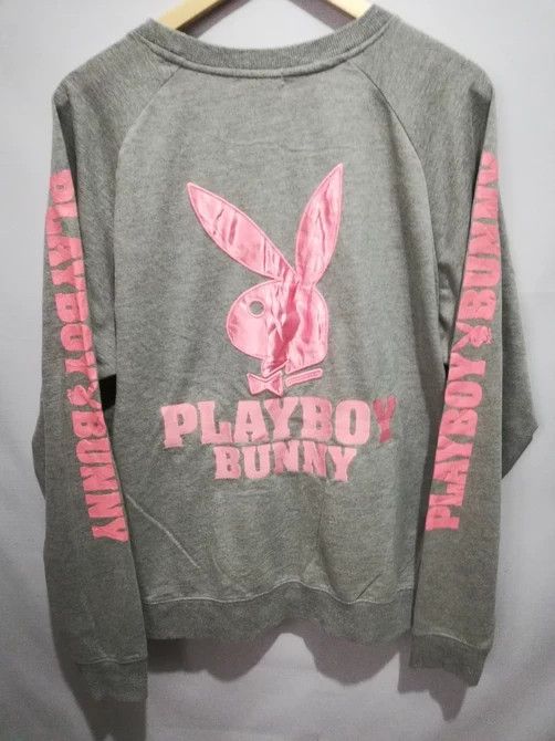 Playboy playboy big spell pink embroidery bunny logo sweatshirt Size US XL / EU 56 / 4 - 1 Thumbnail