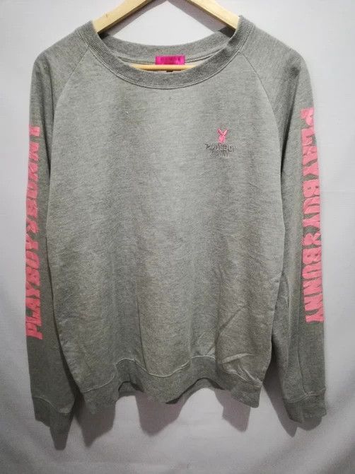 Playboy playboy big spell pink embroidery bunny logo sweatshirt Size US XL / EU 56 / 4 - 5 Thumbnail