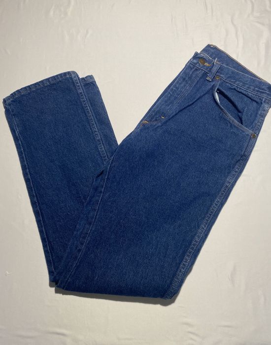 Wrangler VTG Leather Patch Wranglers | Grailed