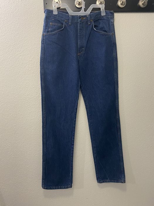 Wrangler VTG Leather Patch Wranglers | Grailed