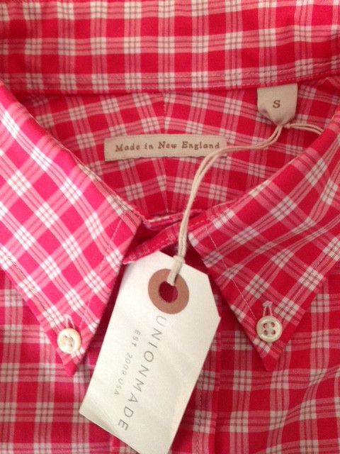 New England Shirt Company NWT Check Shirt in Pink (Slim) Size US S / EU 44-46 / 1 - 2 Preview