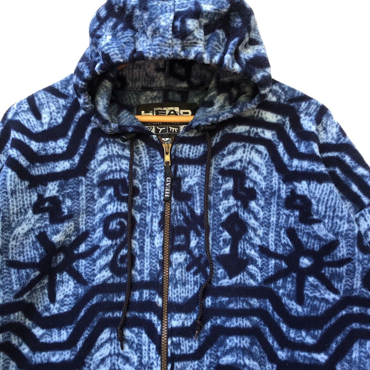 Designer × Vintage Head Sportswear Fleece Hoodie Multicolour Size US L / EU 52-54 / 3 - 2 Thumbnail