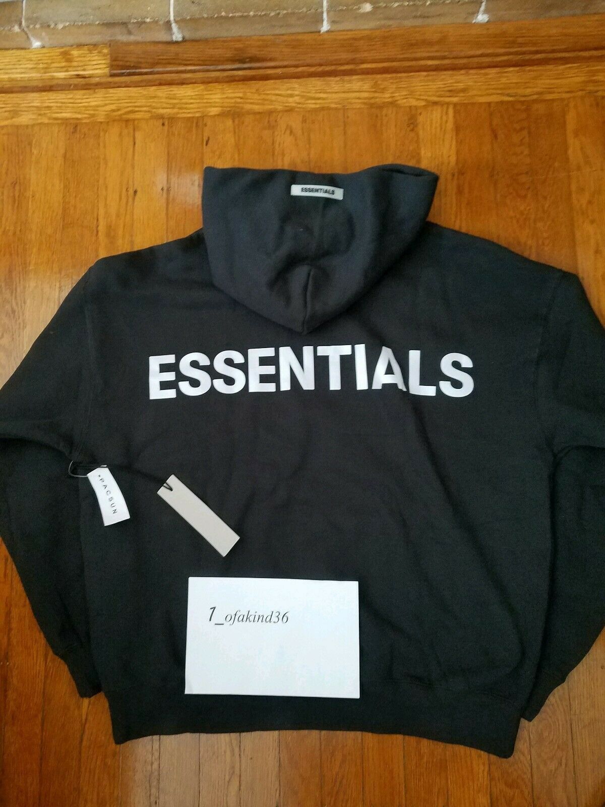 Fear of God × Pacsun Fear Of God Essentials 3m Reflective Black Hoodie ...