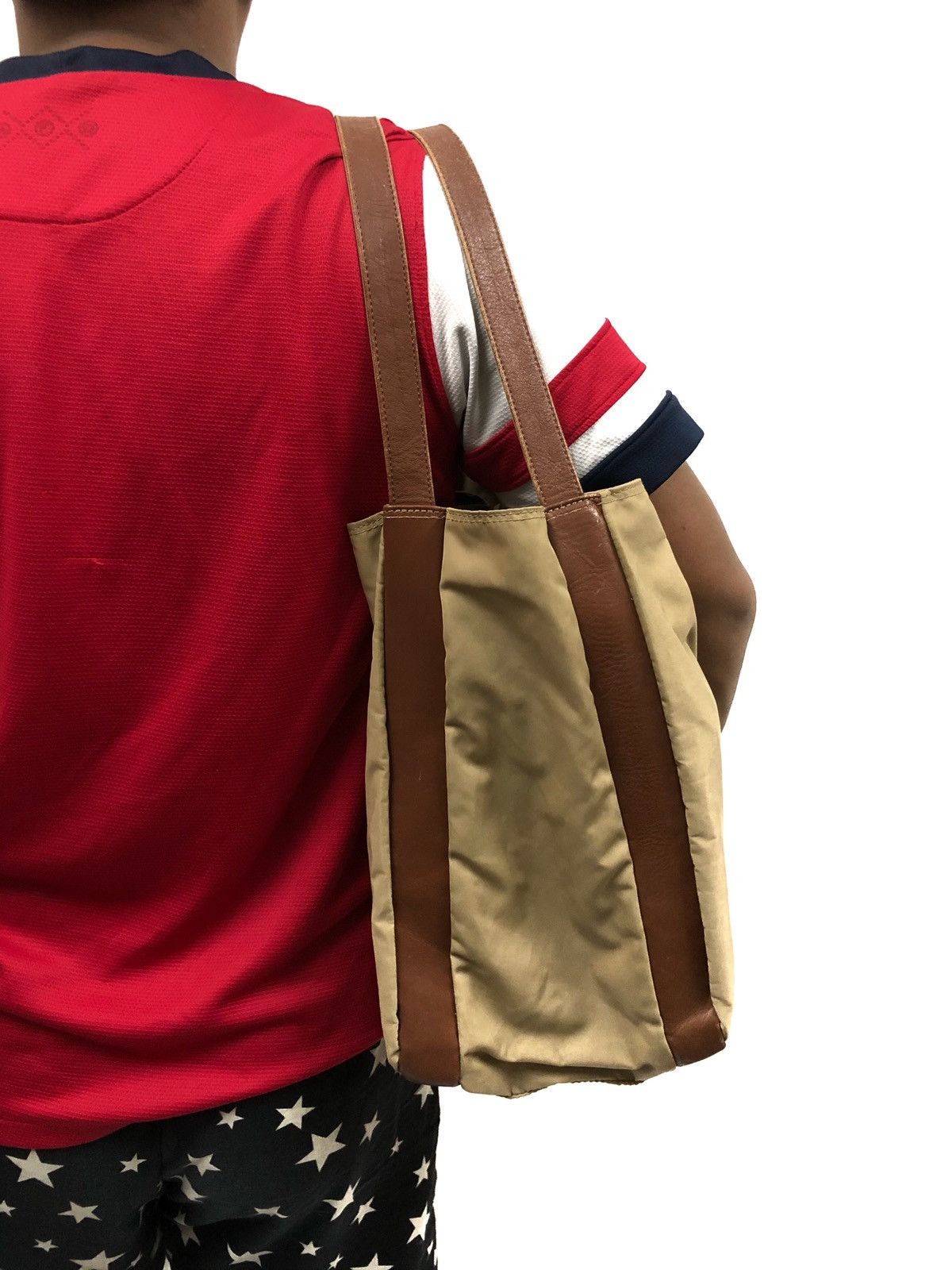 Yohji Yamamoto Yohji Yamamoto Pour Homme Leather Nylon Based Shoulder Bag Size ONE SIZE - 8 Thumbnail