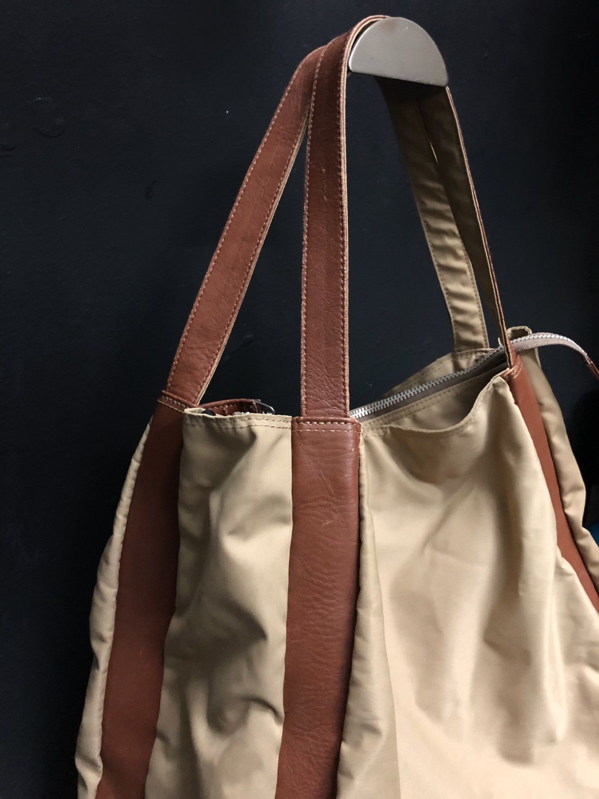 Yohji Yamamoto Yohji Yamamoto Pour Homme Leather Nylon Based Shoulder Bag Size ONE SIZE - 3 Thumbnail