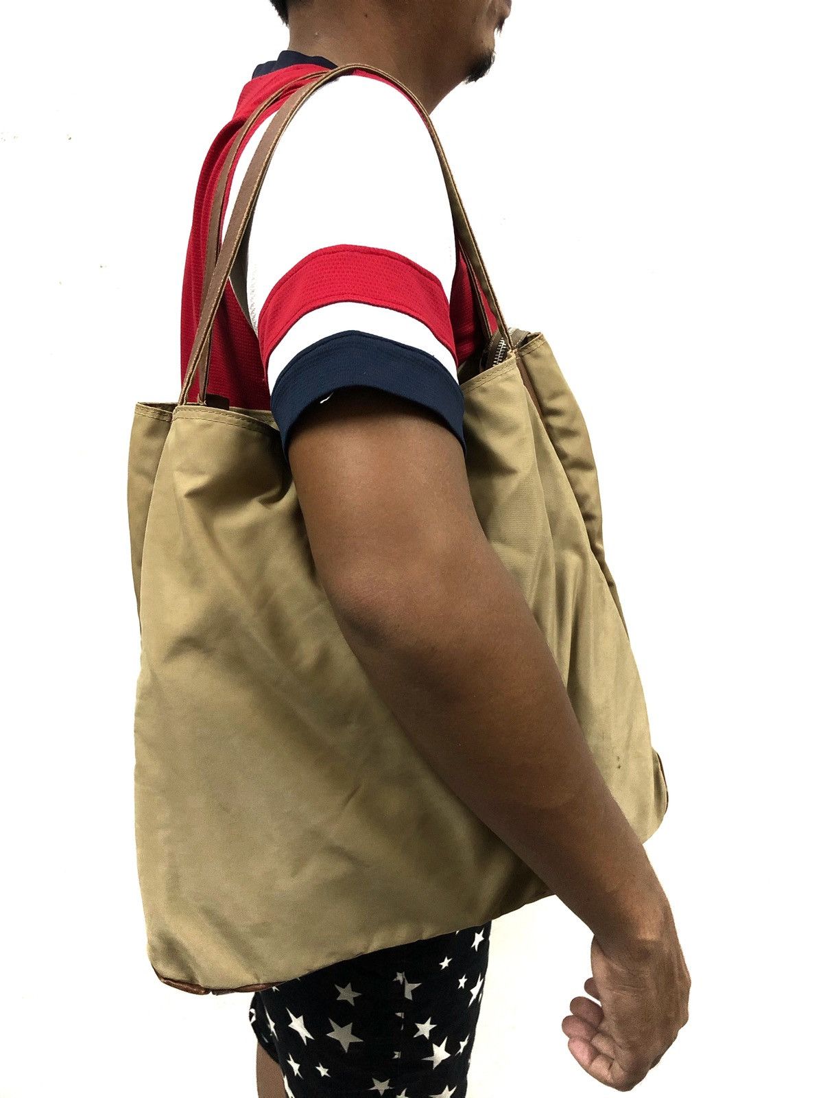 Yohji Yamamoto Yohji Yamamoto Pour Homme Leather Nylon Based Shoulder Bag Size ONE SIZE - 6 Thumbnail
