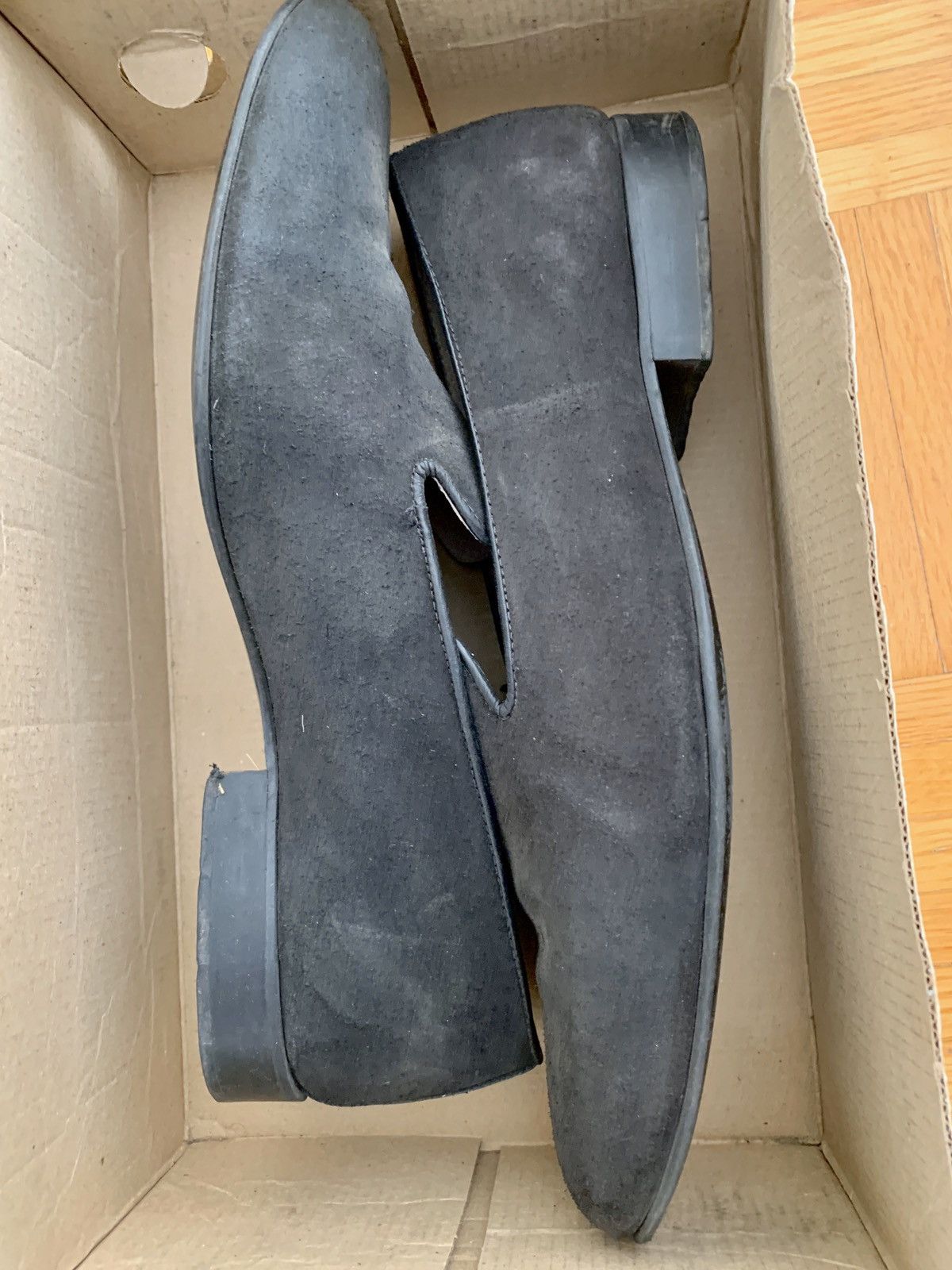 Steve Madden Smoking black suede venetian slippers Size US 11 / EU 44 - 2 Thumbnail