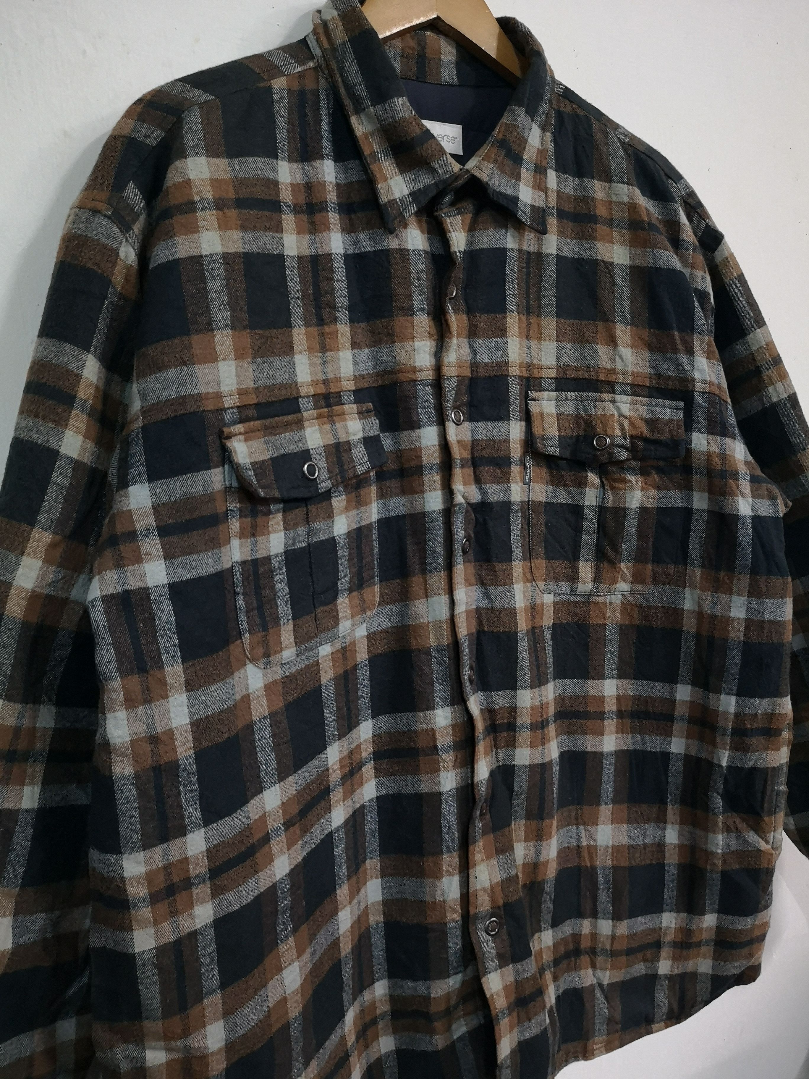 Converse × Vintage Vintage Converse Flannel Jacket Size US L / EU 52-54 / 3 - 3 Thumbnail