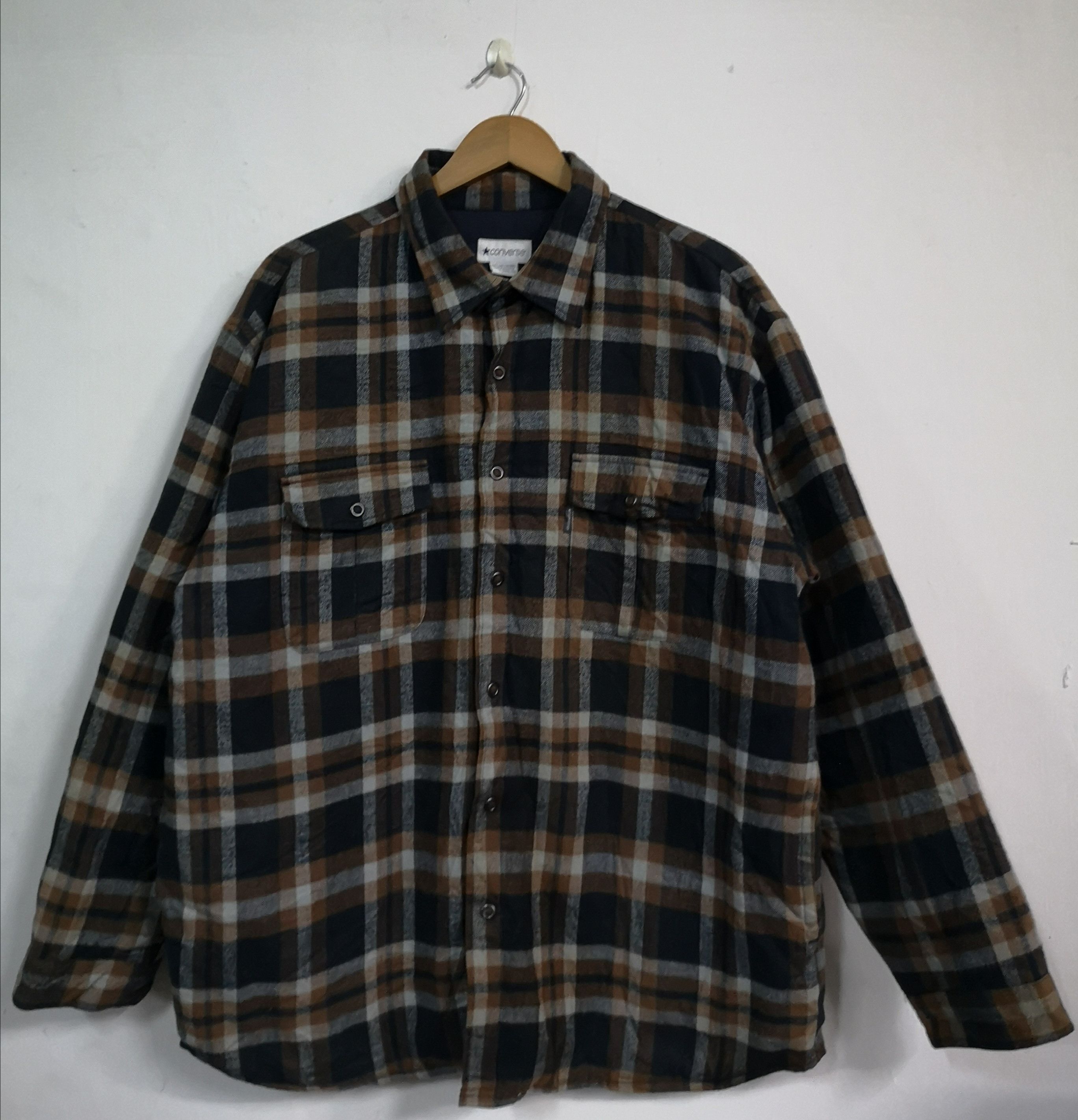 Converse × Vintage Vintage Converse Flannel Jacket Size US L / EU 52-54 / 3 - 1 Thumbnail