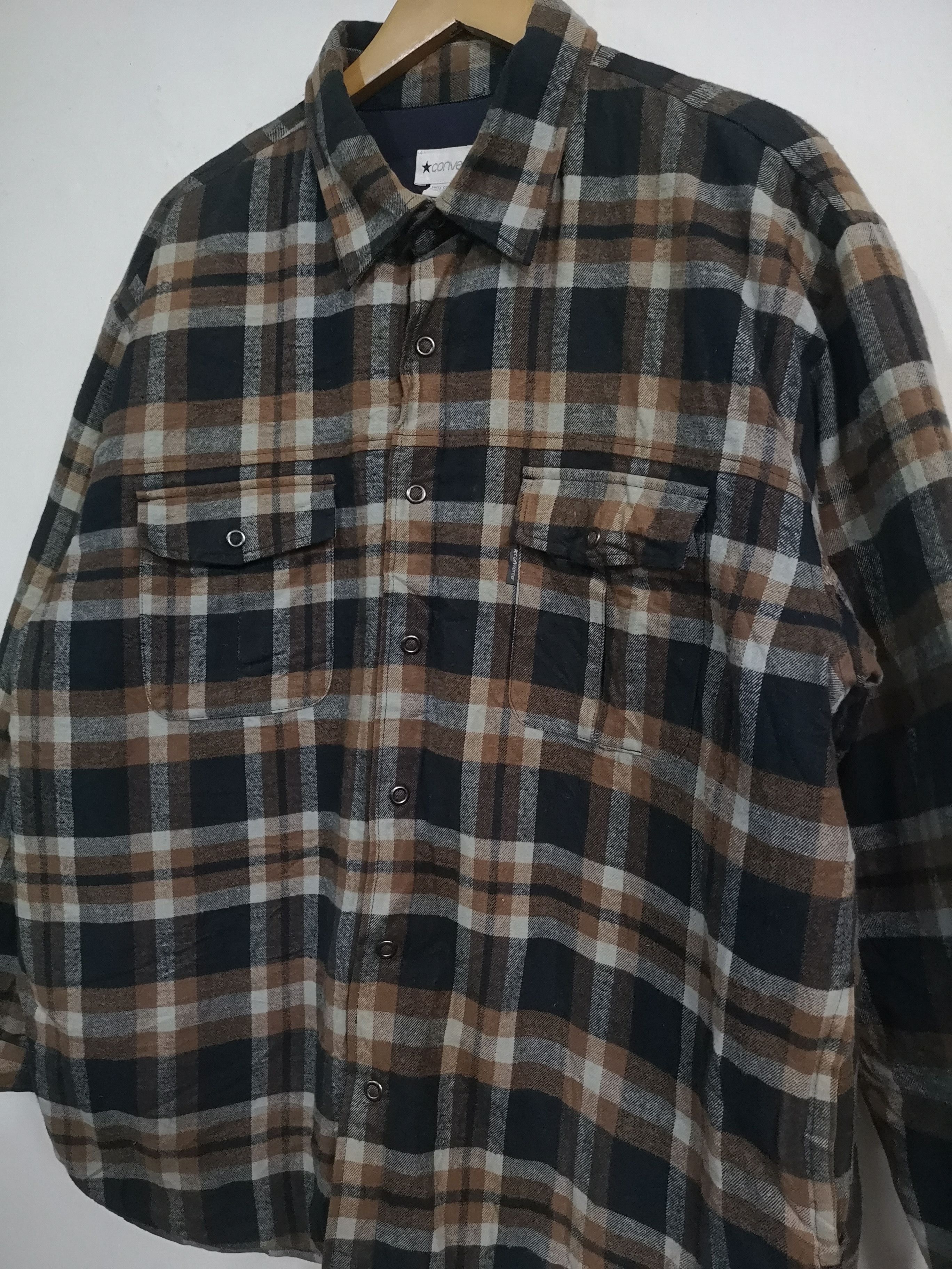 Converse × Vintage Vintage Converse Flannel Jacket Size US L / EU 52-54 / 3 - 2 Thumbnail