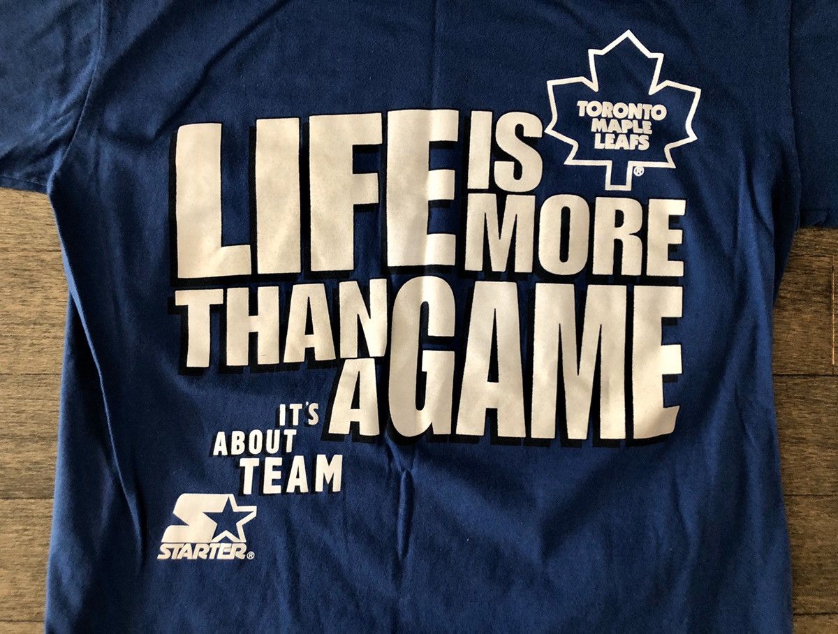 Starter × Vintage Starter Maple Leafs T-Shirt “Life Is More Than A Game” Size US M / EU 48-50 / 2 - 2 Thumbnail