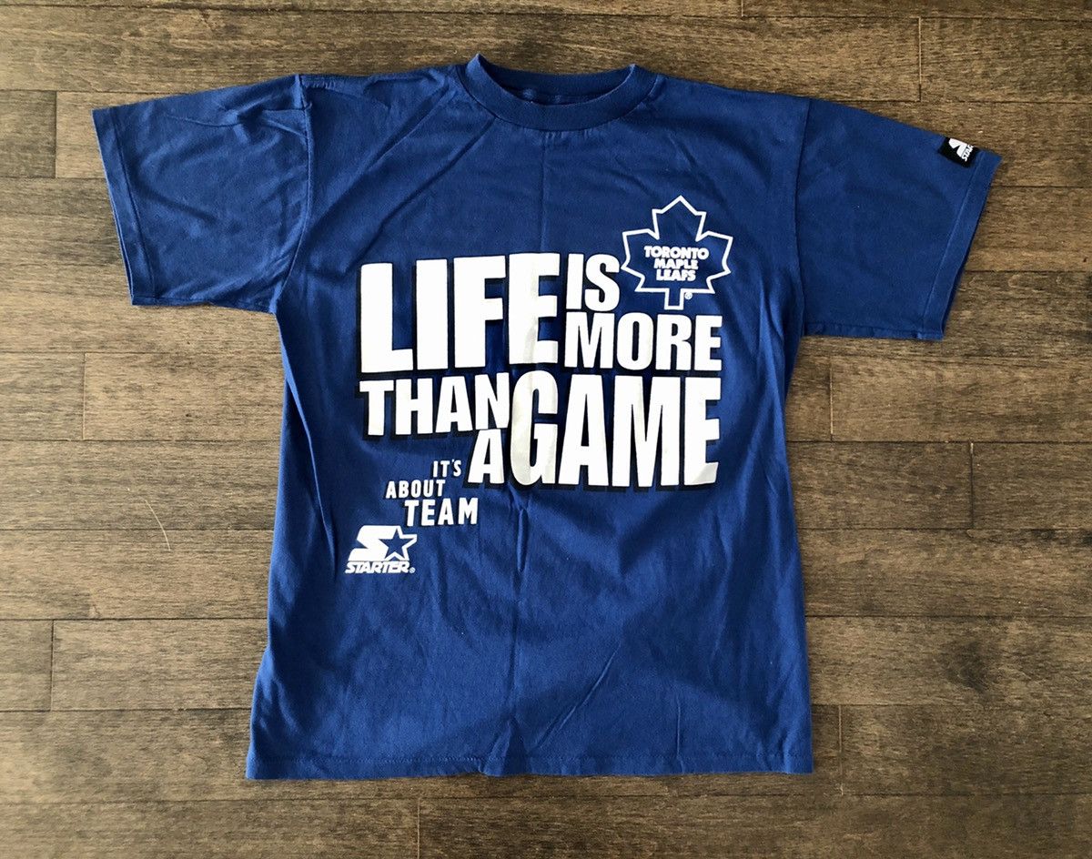 Starter × Vintage Starter Maple Leafs T-Shirt “Life Is More Than A Game” Size US M / EU 48-50 / 2 - 1 Thumbnail