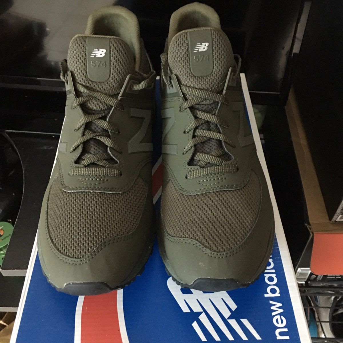 New Balance New Balance 574 Low Army Olive MS574SCJ Grailed