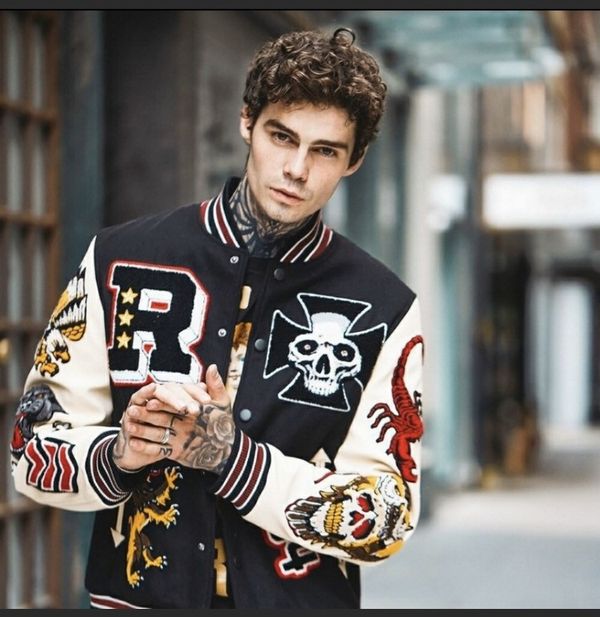Varsity Jacket Men’s street veteran varsity jacket Grailed