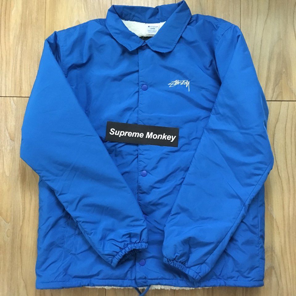 Stussy champion coach jacket clearance