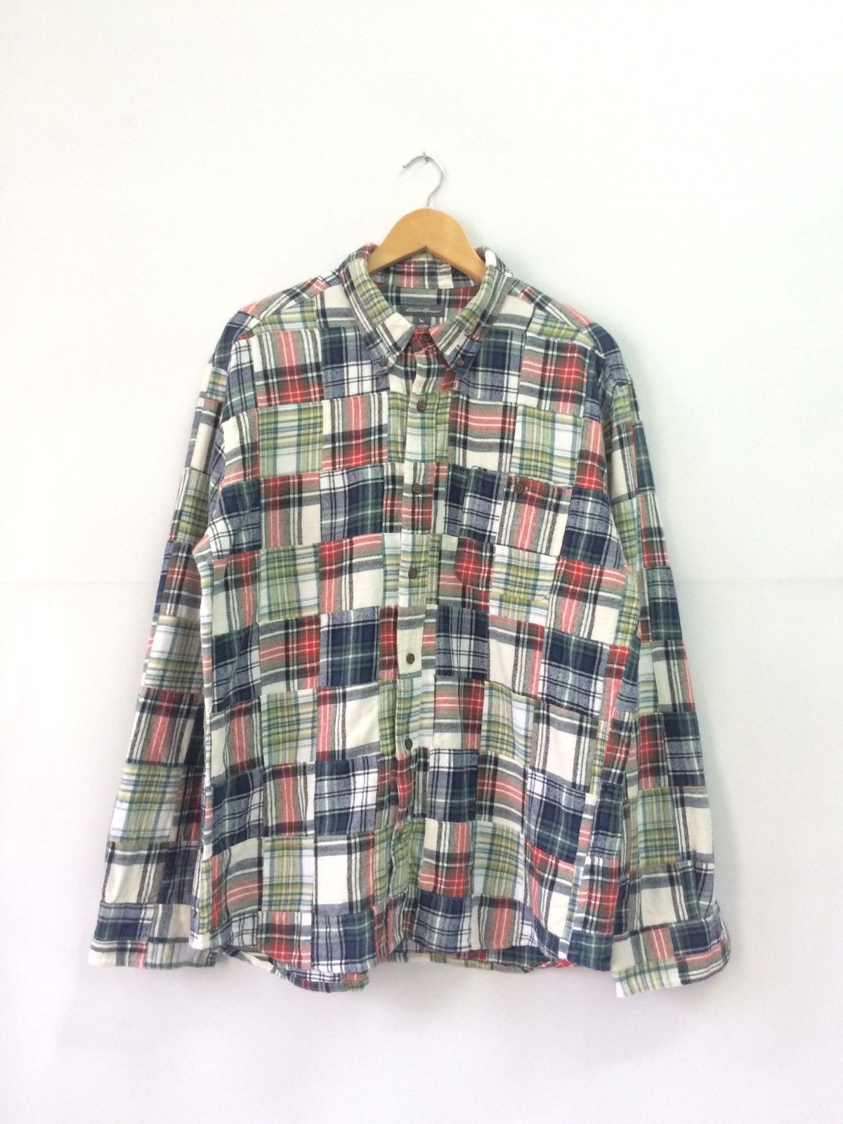 Eddie Bauer Eddie Bauer long sleeve patchwork design bottom up shirt Size US L / EU 52-54 / 3 - 2 Thumbnail