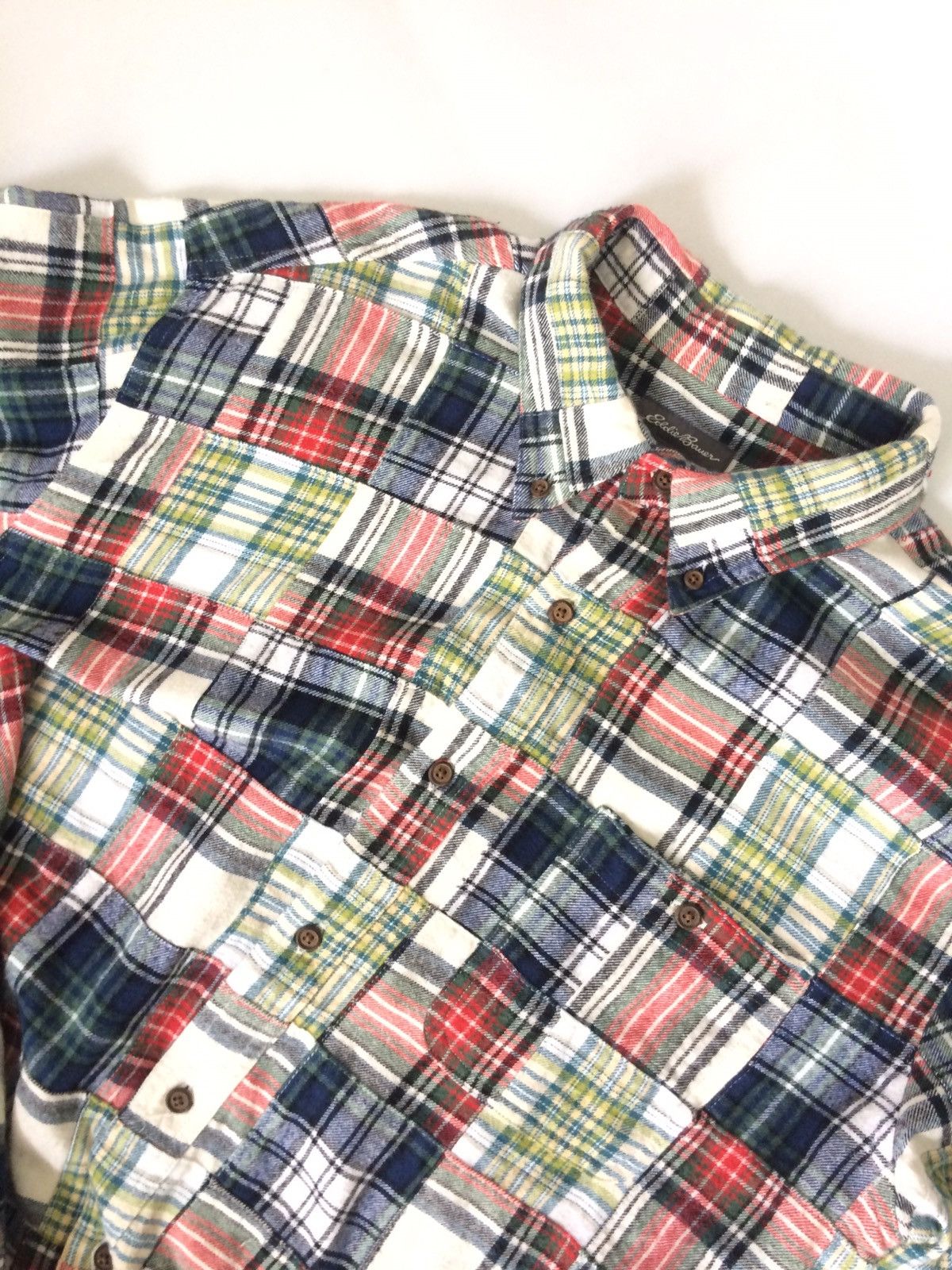 Eddie Bauer Eddie Bauer long sleeve patchwork design bottom up shirt Size US L / EU 52-54 / 3 - 1 Thumbnail