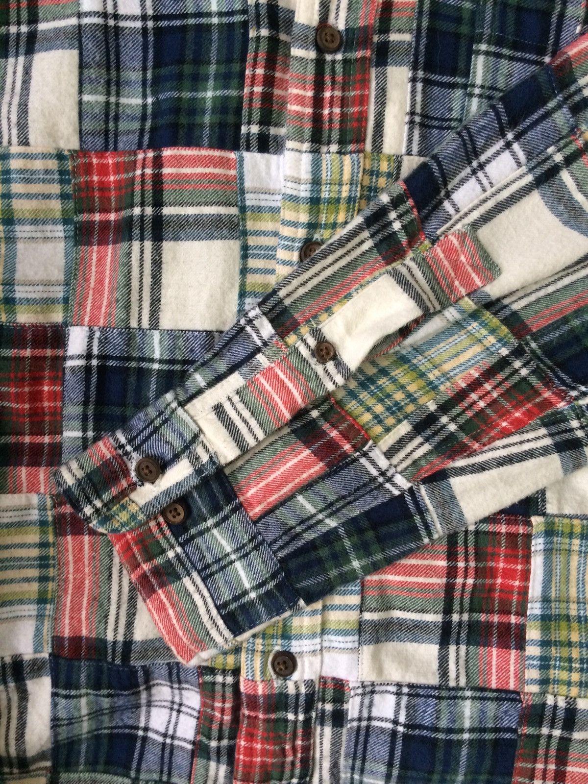 Eddie Bauer Eddie Bauer long sleeve patchwork design bottom up shirt Size US L / EU 52-54 / 3 - 10 Thumbnail