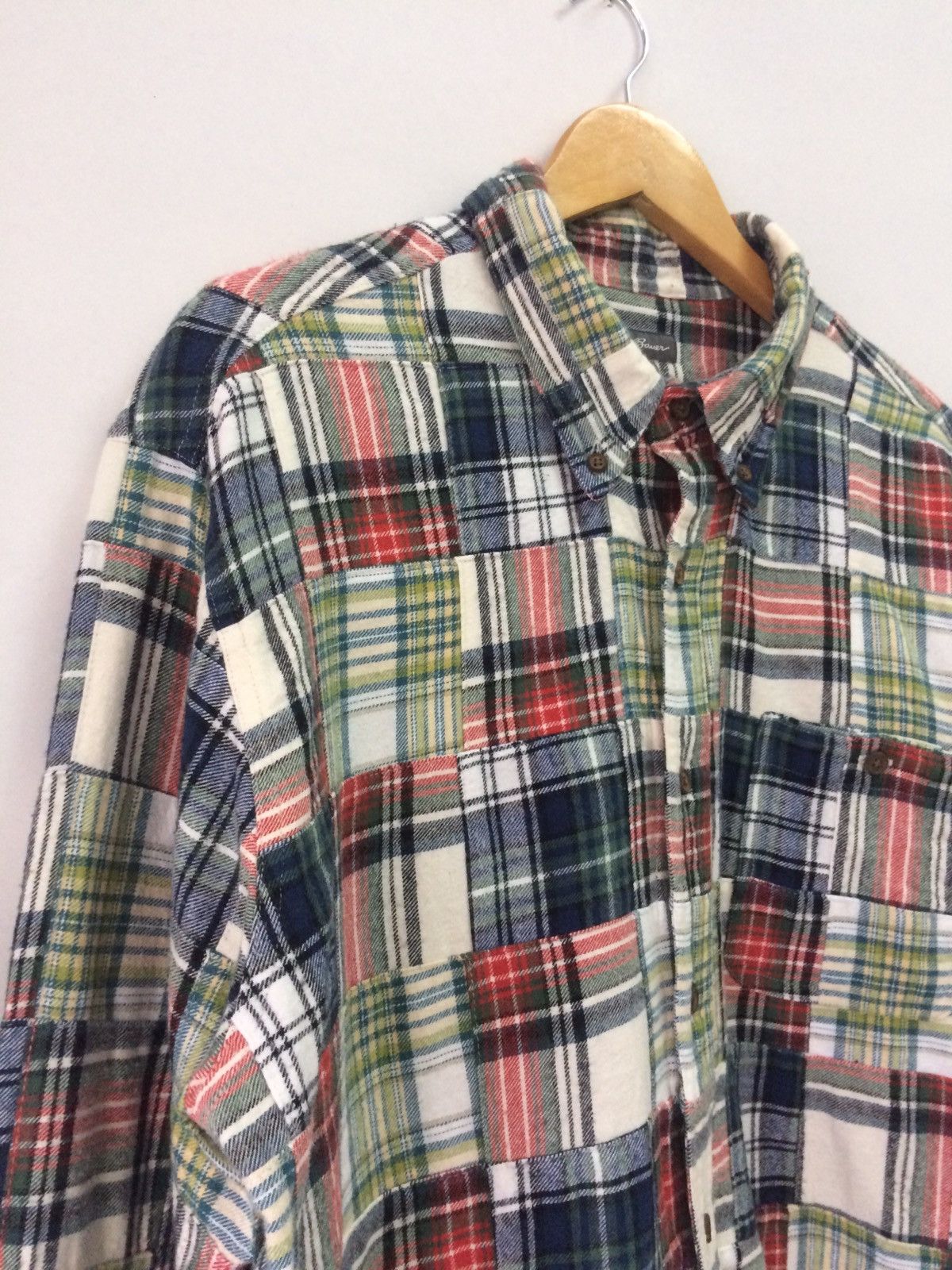 Eddie Bauer Eddie Bauer long sleeve patchwork design bottom up shirt Size US L / EU 52-54 / 3 - 4 Thumbnail