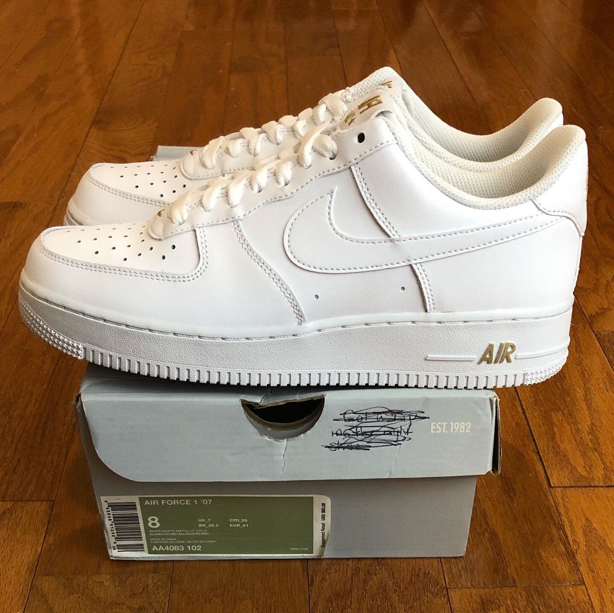 Air Force 1 Low '07 'Leaf Crest Logo' - Nike - AA4083 014 - black