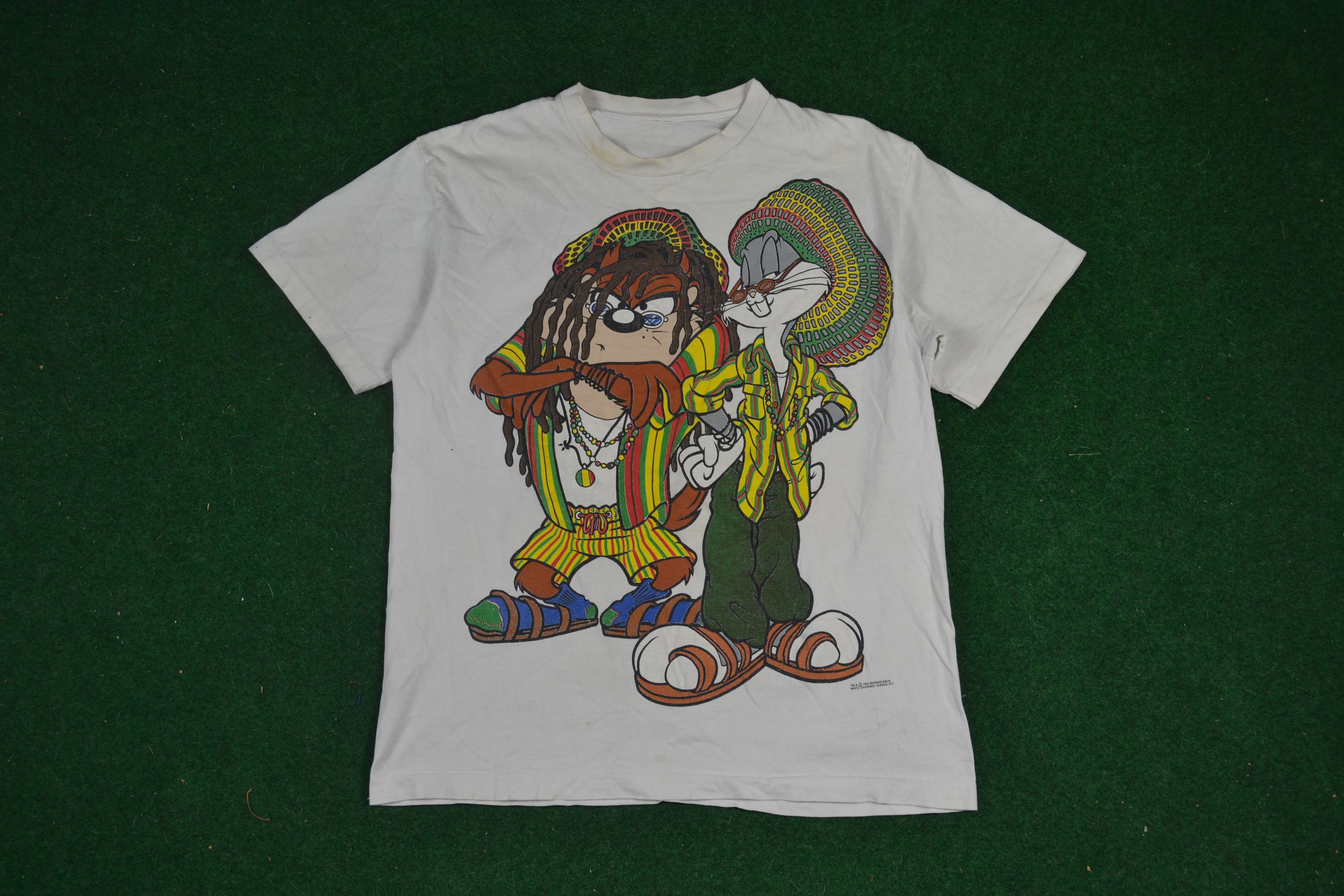 Vintage × Warner Bros 90s Bugs Taz Rasta Looney Tunes Spoof
