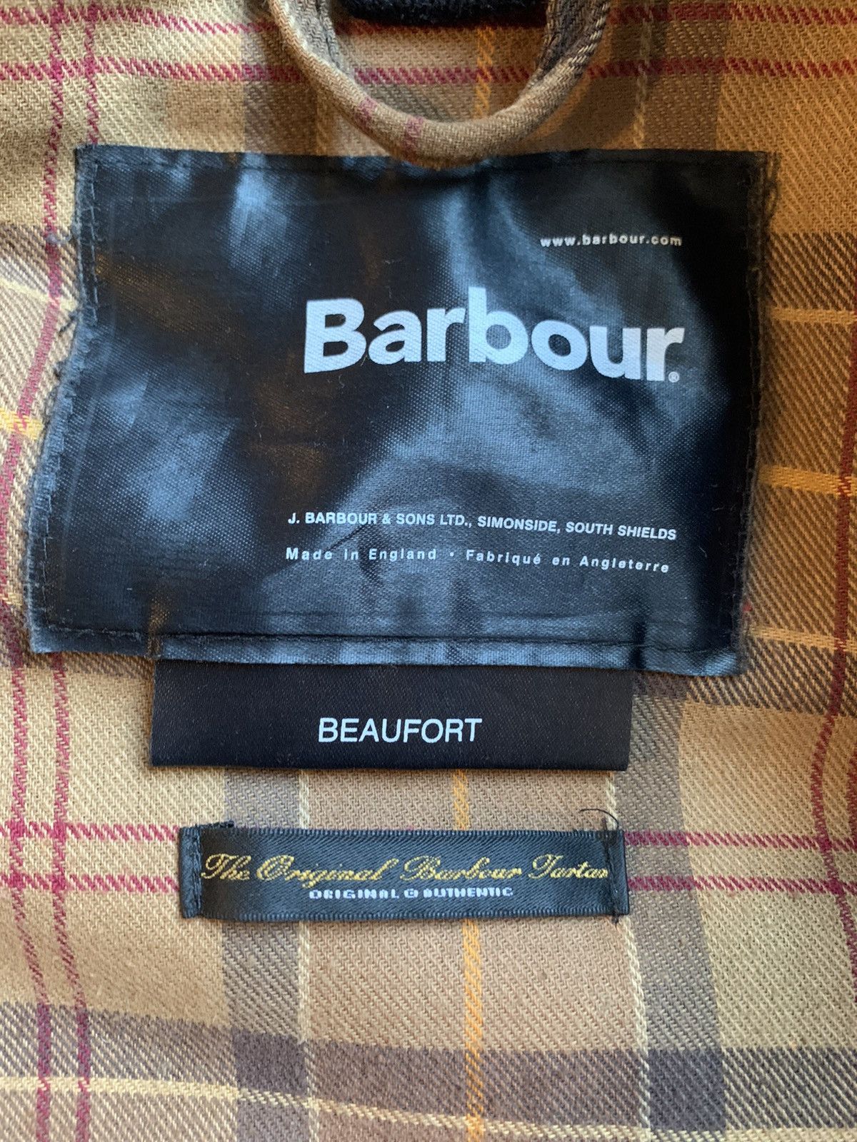 Barbour Beaufort Brown Waxed Coat Bomber Jacket M Outerwear