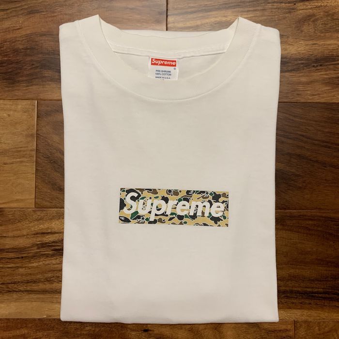 Supreme FINAL SALE 2002 Bape Psyche Camo 3 Box Logo Tee Shirt