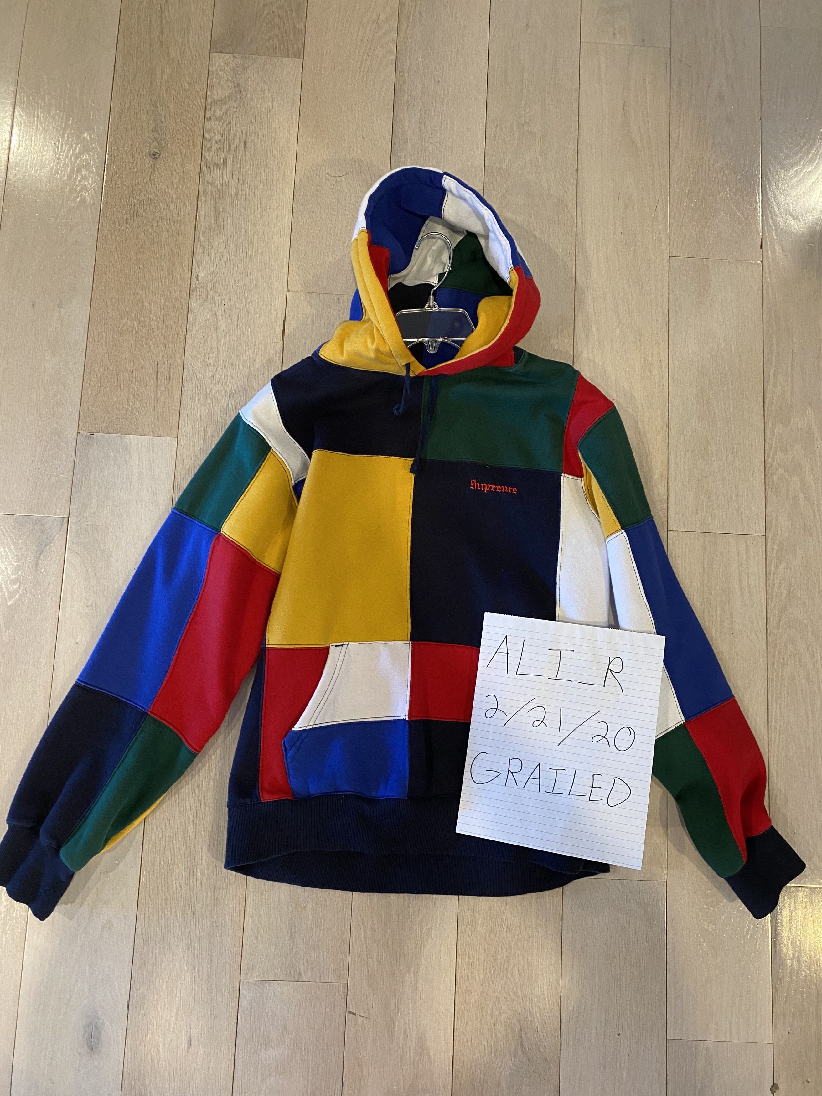 Supreme Supreme Patchwork Hoodie Hooded Sweatshirt Patches Navy Grailed