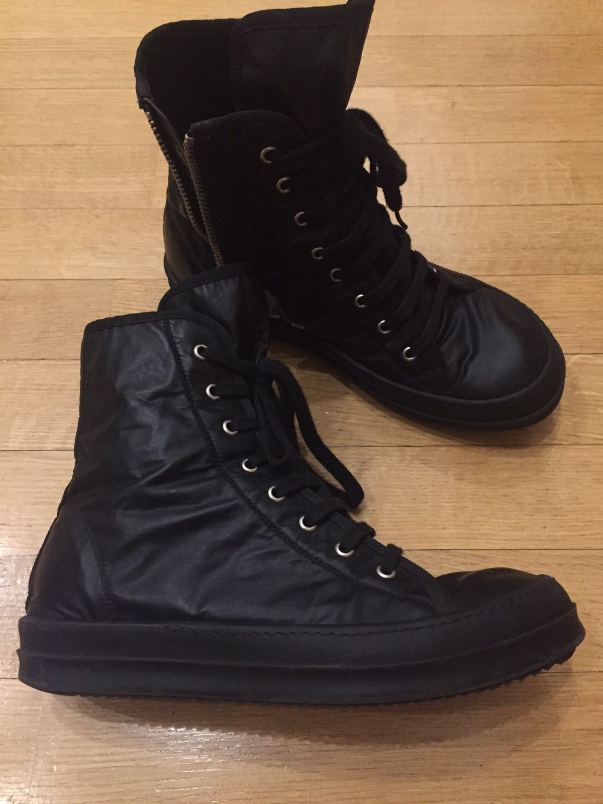 Rick Owens DRKSHDW by Rick Owens Gomma Vegan Hi Top Sneakers | Grailed