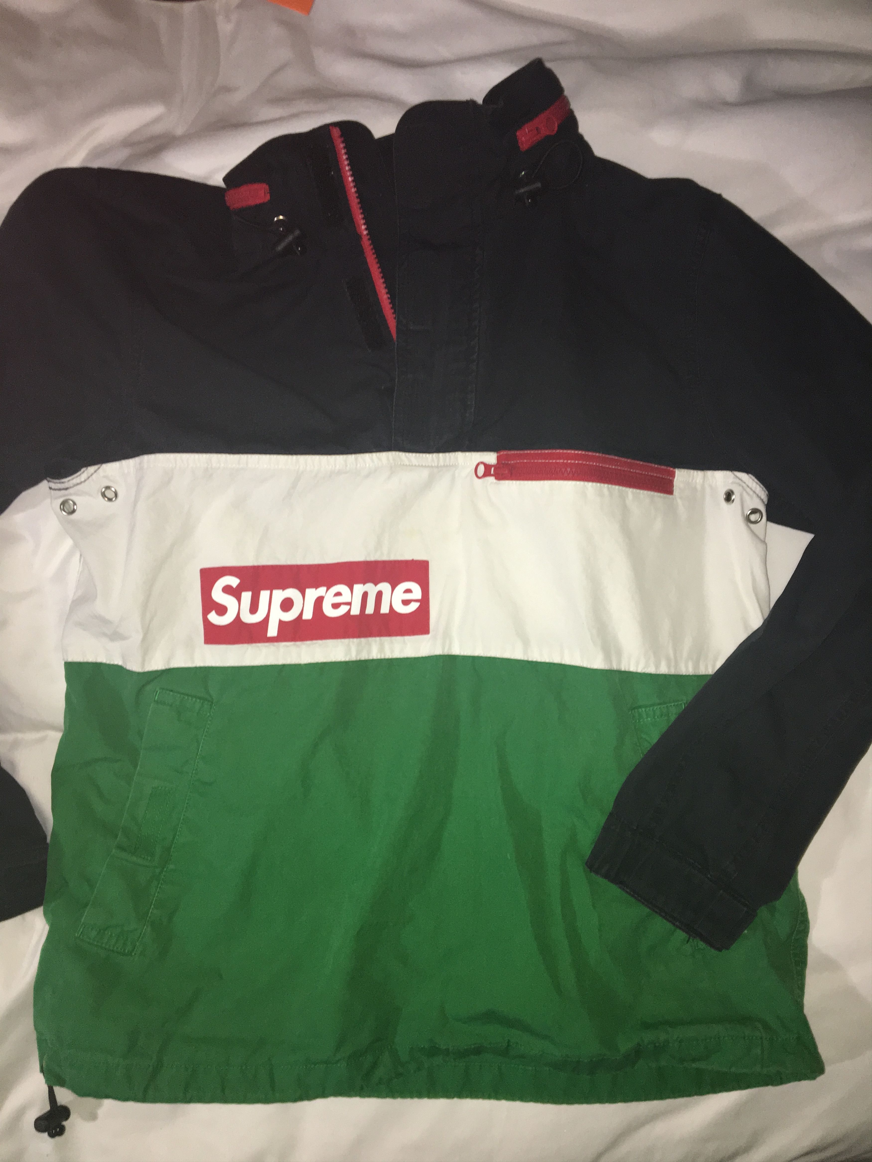 Supreme zip logo pullover windbreaker online