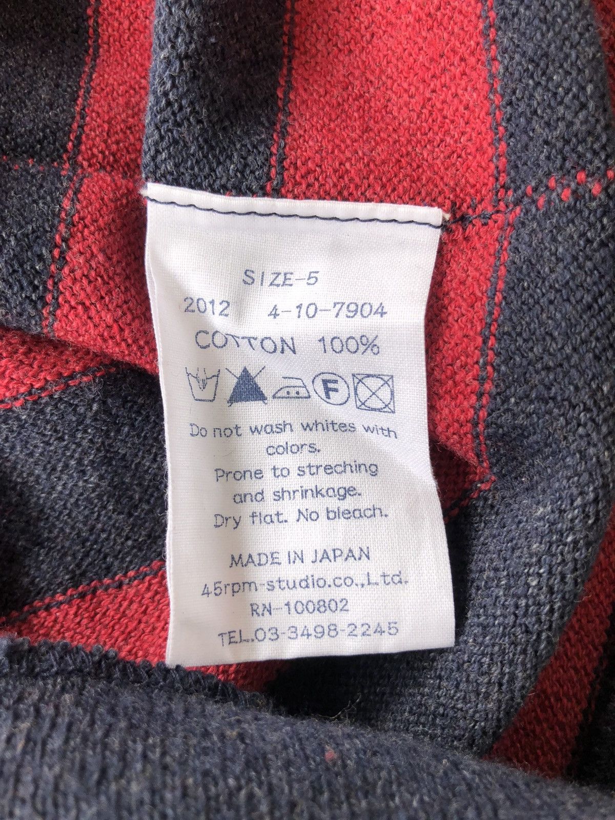 45rpm Indigo Made 45RPM 🇯🇵 Striped Rockabilly Pullover Size US L / EU 52-54 / 3 - 6 Thumbnail