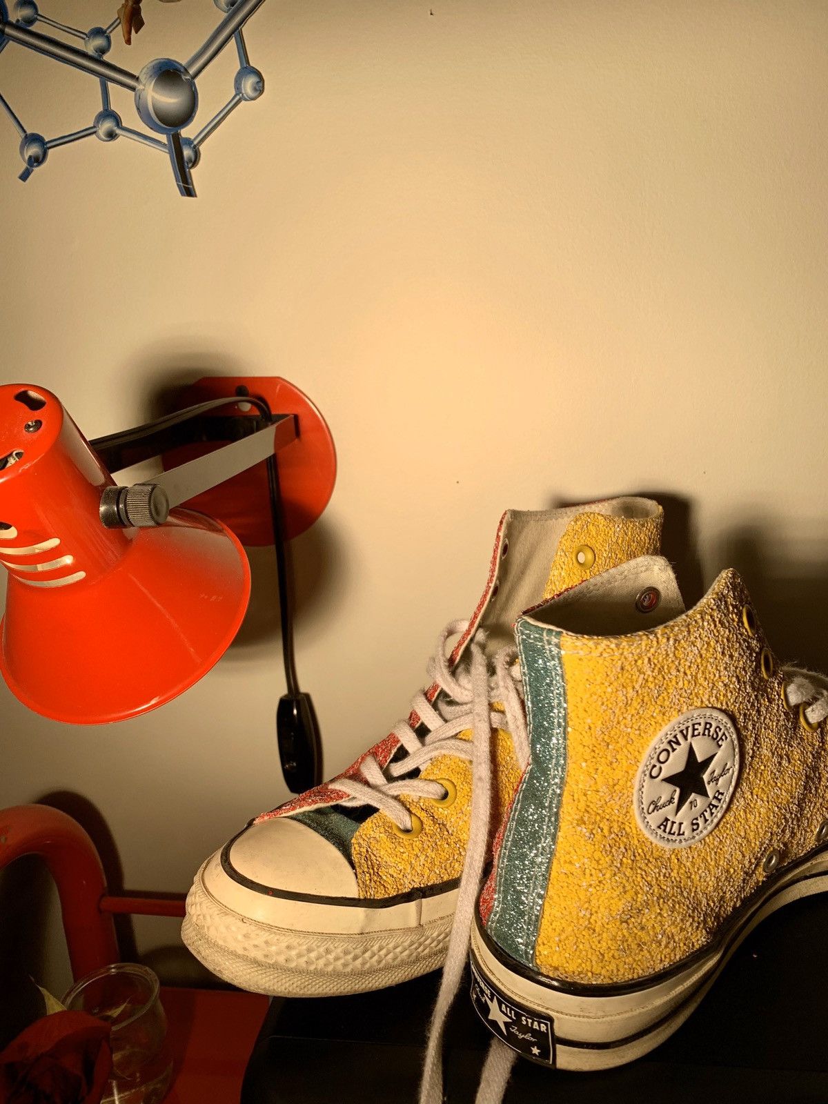 JW Anderson x Chuck 70 High Glitter Pack - Cherry Sulphur Menswear