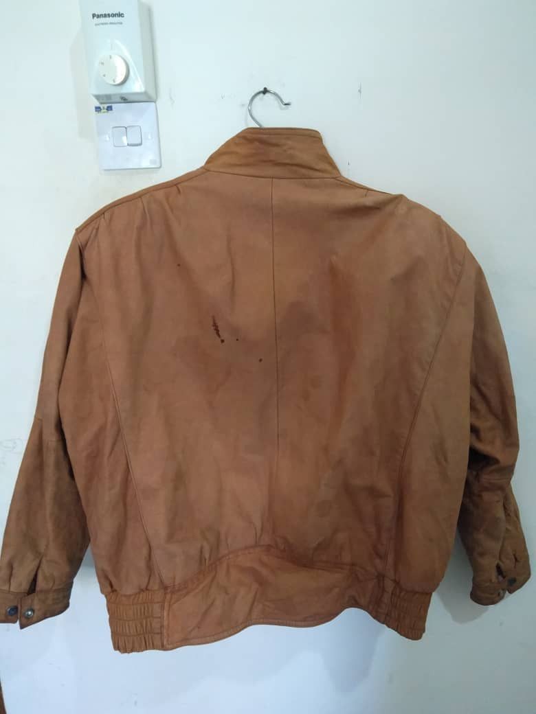 Genuine Leather 🔥 80s LEATHER BIKERS JACKET Size US XL / EU 56 / 4 - 5 Thumbnail