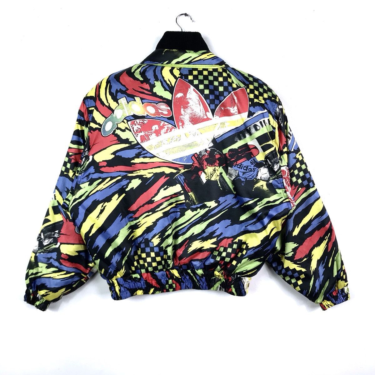 Vintage Adidas Descente Jaspo Colourful Design Bomber Jacket