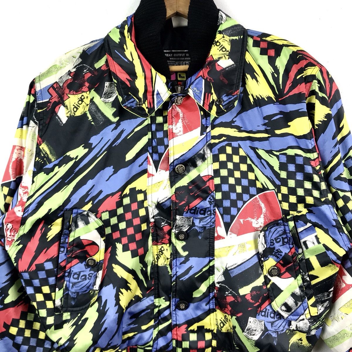 Adidas Vintage Adidas Descente Jaspo Colourful Design Bomber Jacket Size US M / EU 48-50 / 2 - 4 Thumbnail