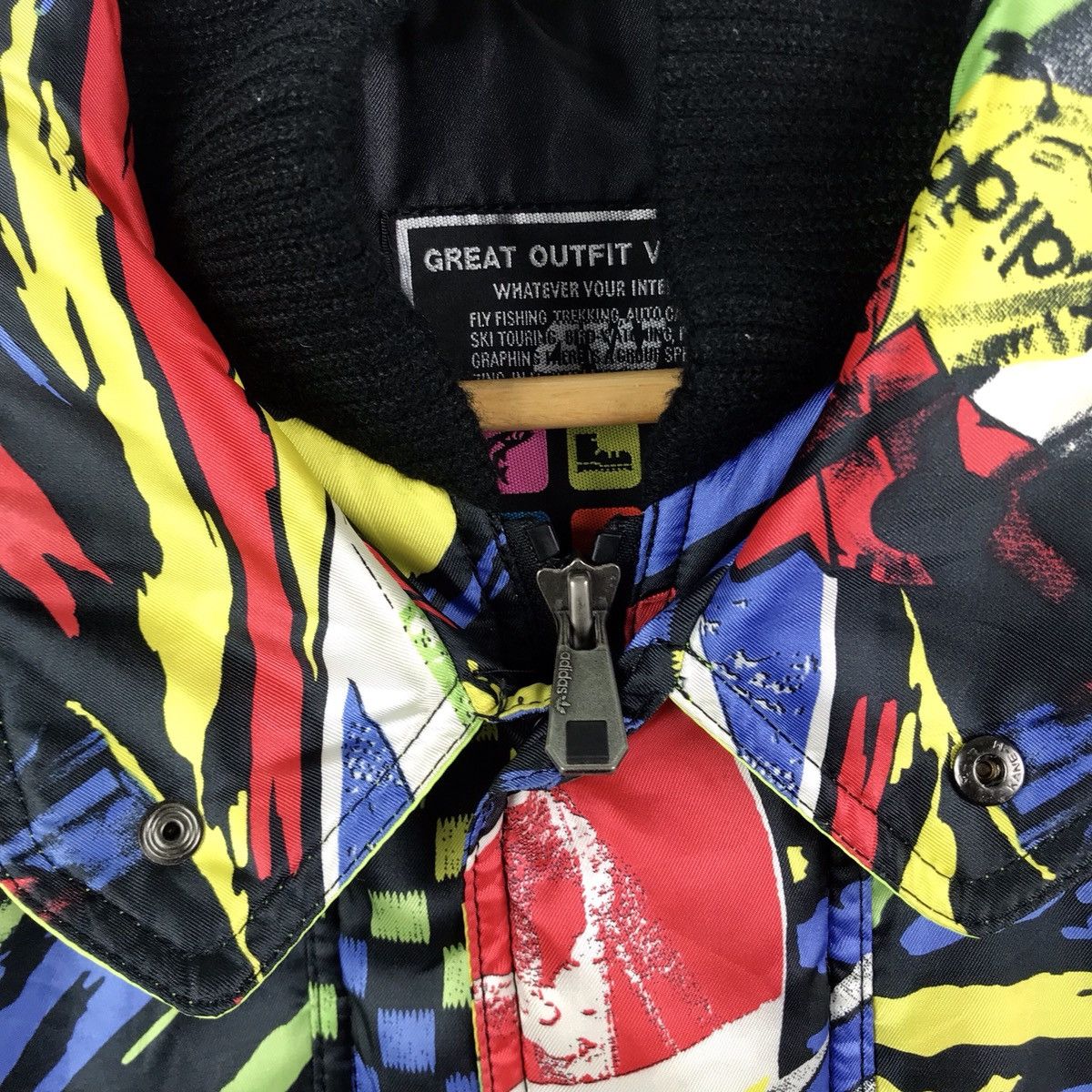 Adidas Vintage Adidas Descente Jaspo Colourful Design Bomber Jacket Size US M / EU 48-50 / 2 - 5 Thumbnail