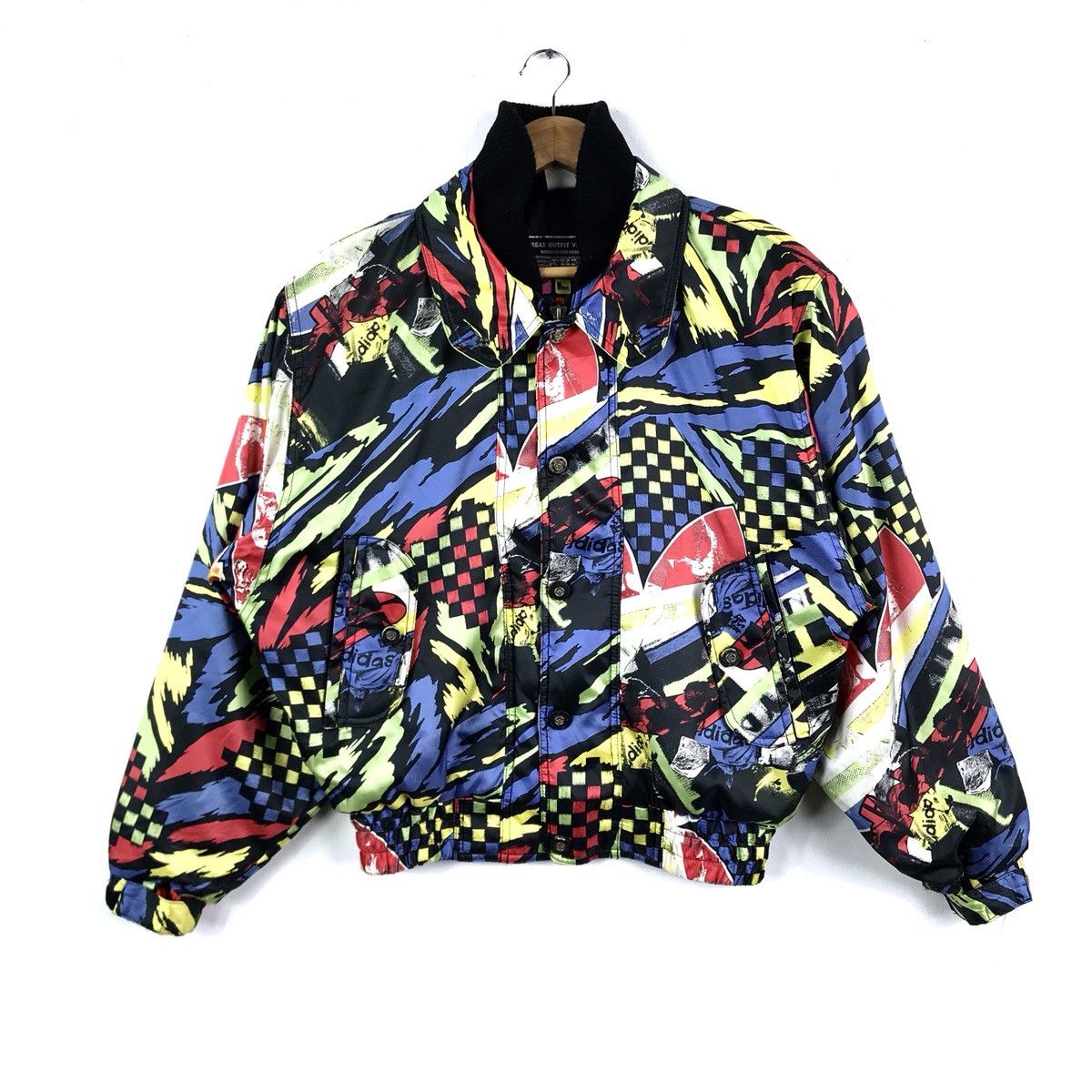Adidas Vintage Adidas Descente Jaspo Colourful Design Bomber Jacket Size US M / EU 48-50 / 2 - 3 Thumbnail