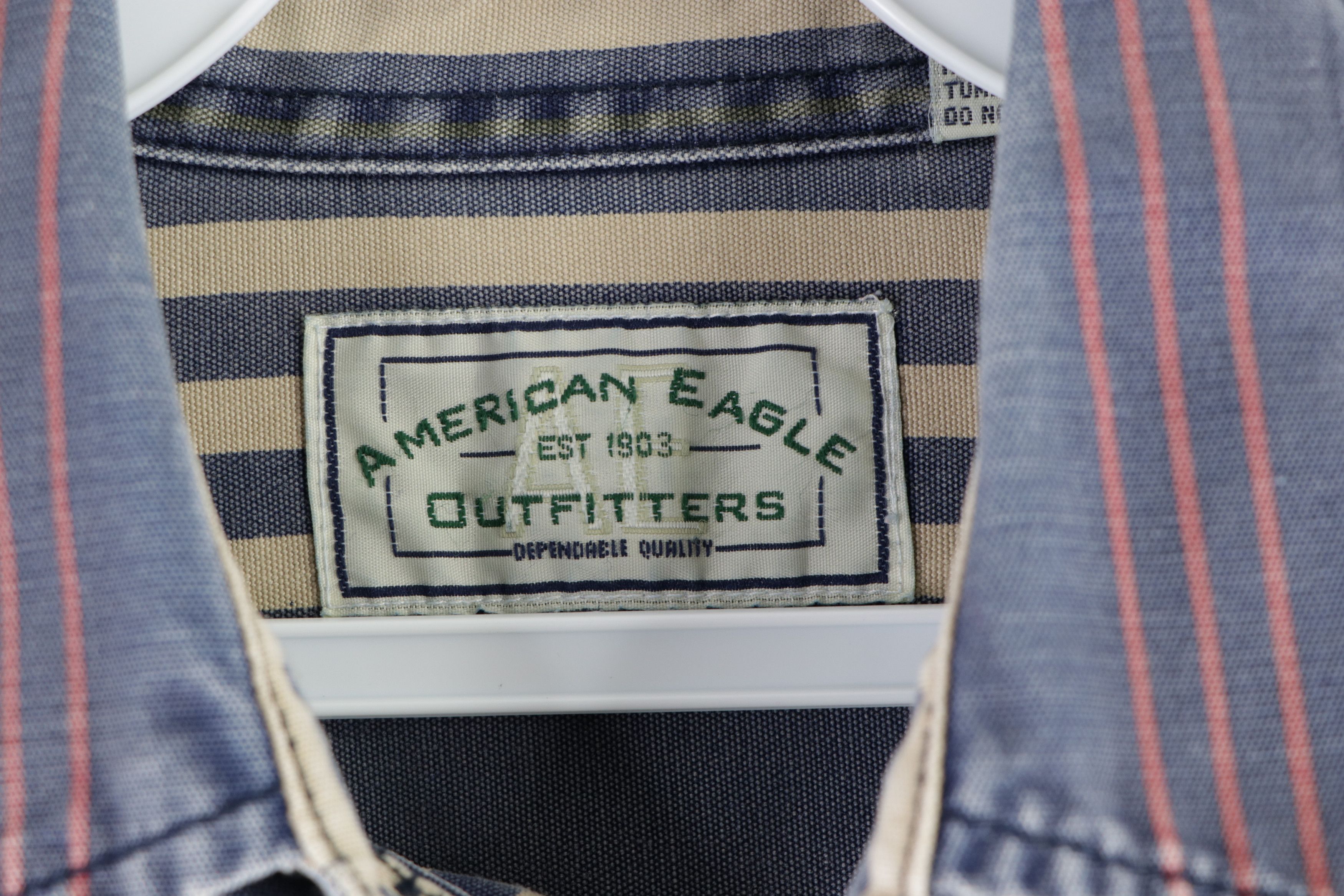 American Eagle Outfitters Vintage 90s American Eagle Faded Double Pocket Shirt Size US S / EU 44-46 / 1 - 5 Thumbnail