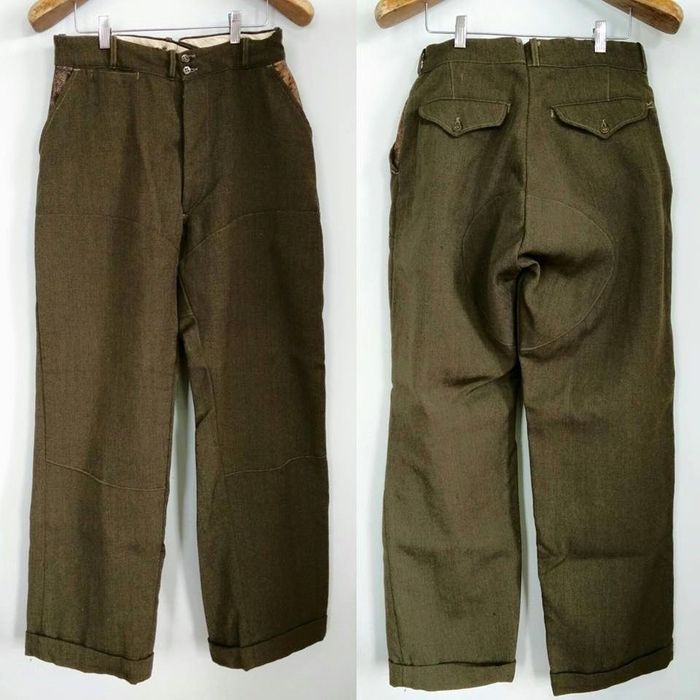 L.L. Bean 30s vintage LLBEAN wool work wear hunting pants old cutting RARE size 31 Grailed