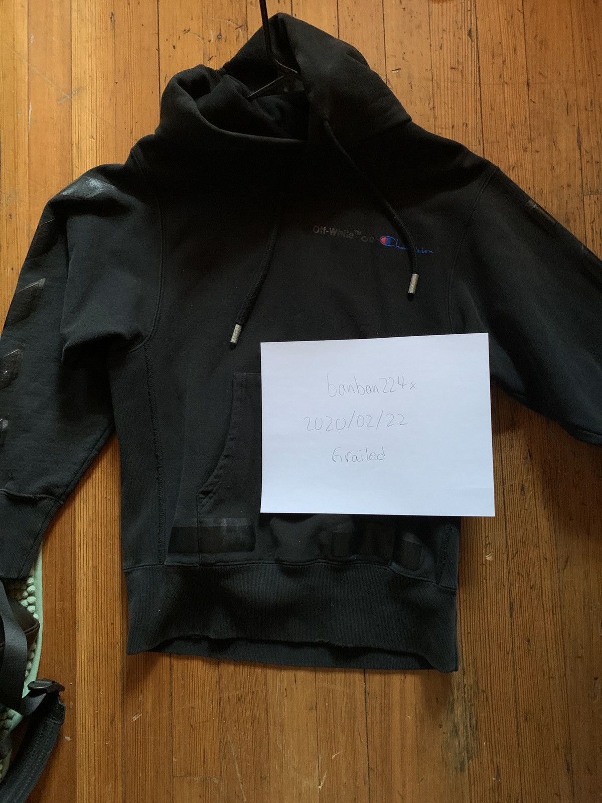 Off white co champion hoodie online