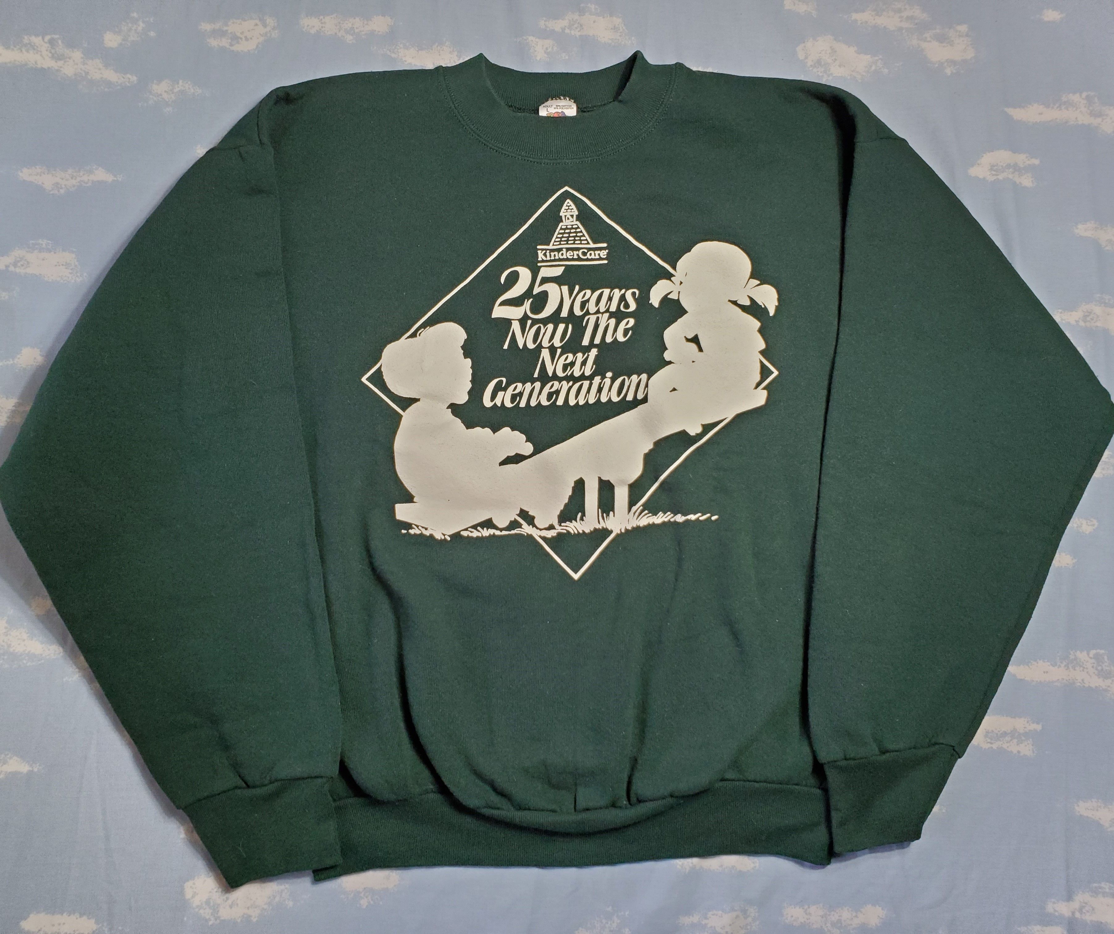 Fruit Of The Loom × Vintage Vintage KinderCare 25 Years Next Generation Sweater Size US L / EU 52-54 / 3 - 1 Thumbnail