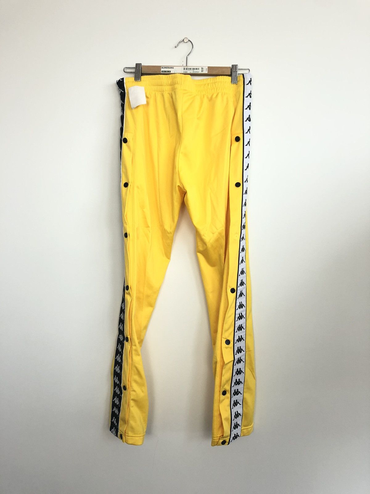 Hype Kappa Streetwear Kappa Yellow Snap Banda Pants Slim Fit Kill Bill Kenny Grailed