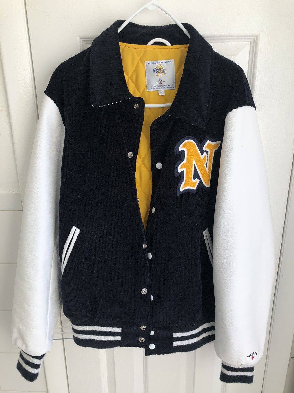 肩幅約48cmNOAH GOLDEN BEAR VARSITY JACKET BLACK L