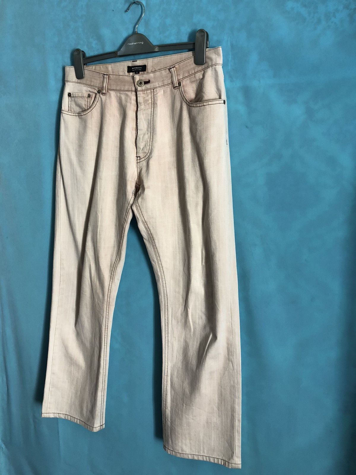 Burberry BURBERRY black label white jeans Size US 33 - 3 Thumbnail