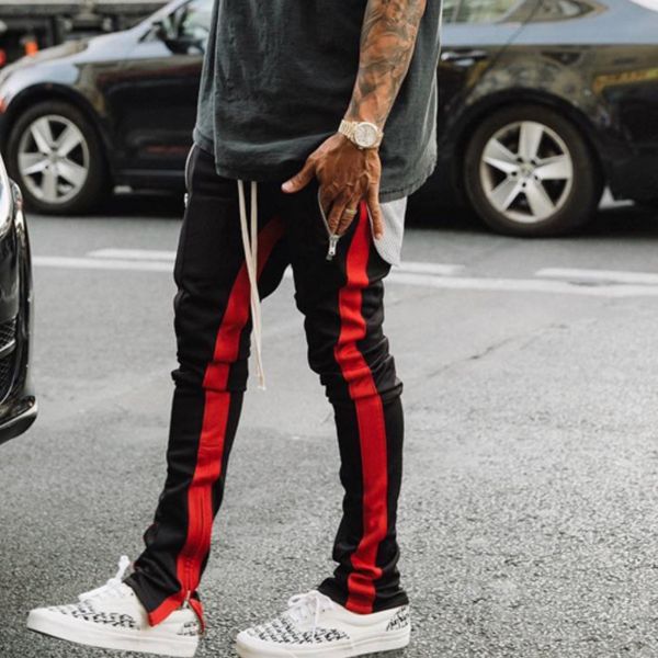 FEAR OF GOD Double Stripe Track Pants Black/White Men's - Fifth Collection  - US